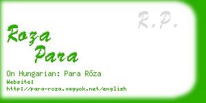 roza para business card