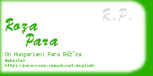 roza para business card